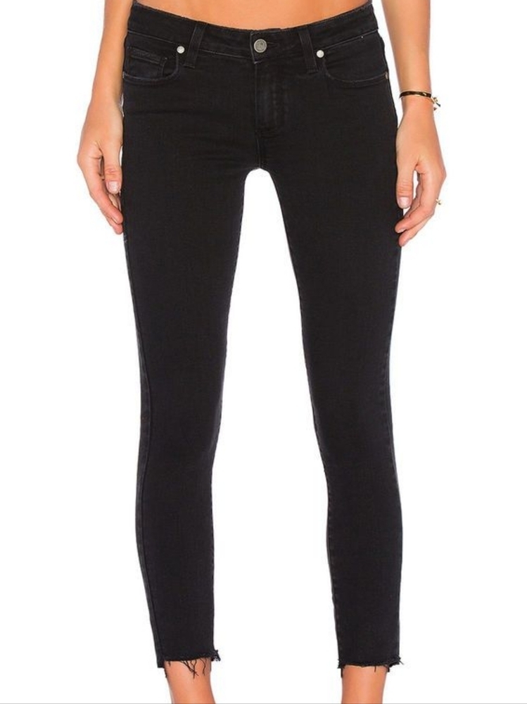 Paige Jeans Womens Size 28 Black Verdugo Crop Raw Hem